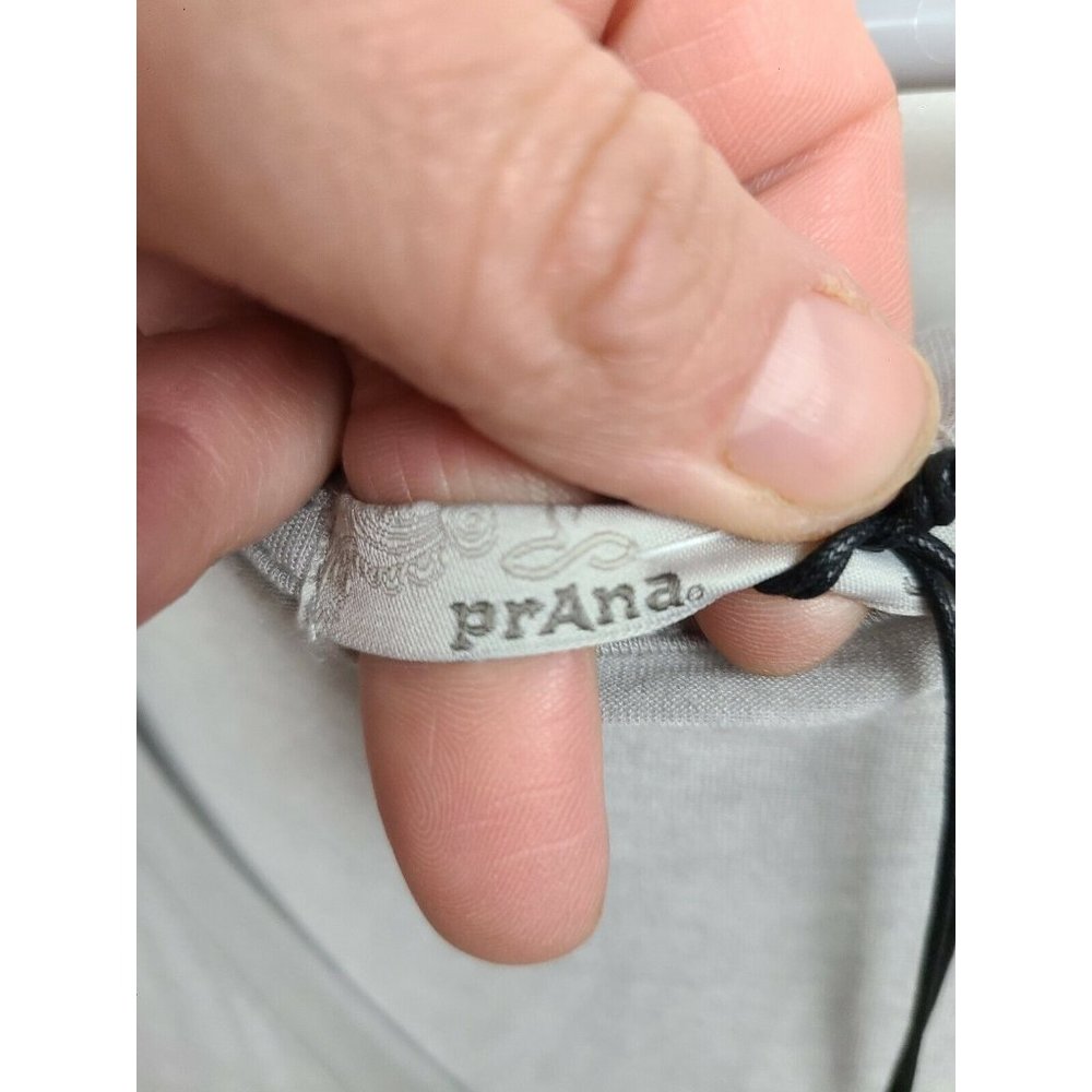 Prana Light Gray Ruched Fitted Jersey NEW Foundation Dress Size Small - Picture 5 of 8